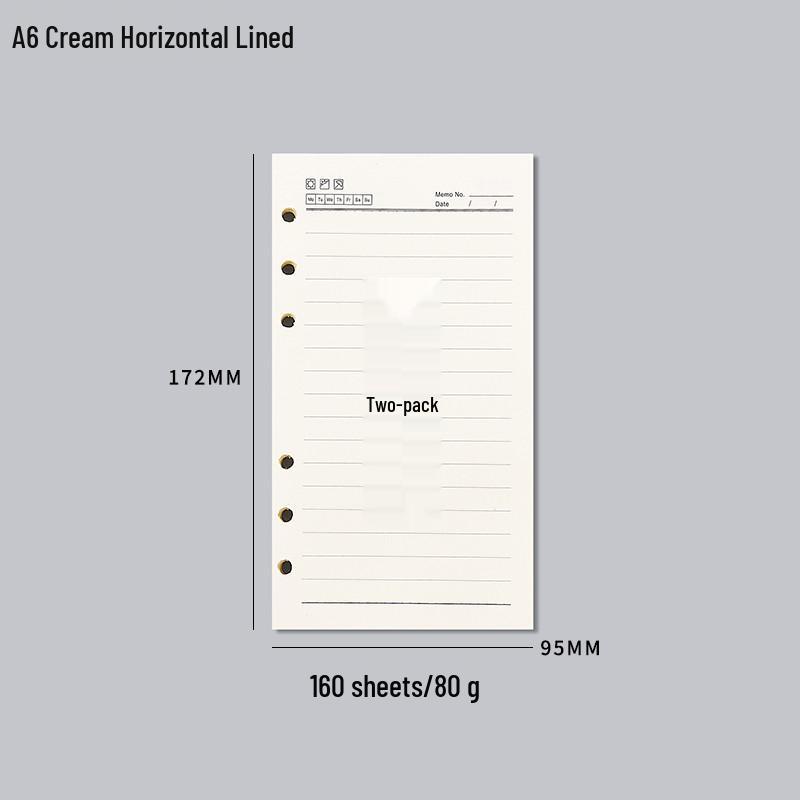 A5 Loose-Leaf Detachable Error Notebook with 6-Hole A4 Paper, Clip-On Shell, and A6 Inner Page Buckle Ring.