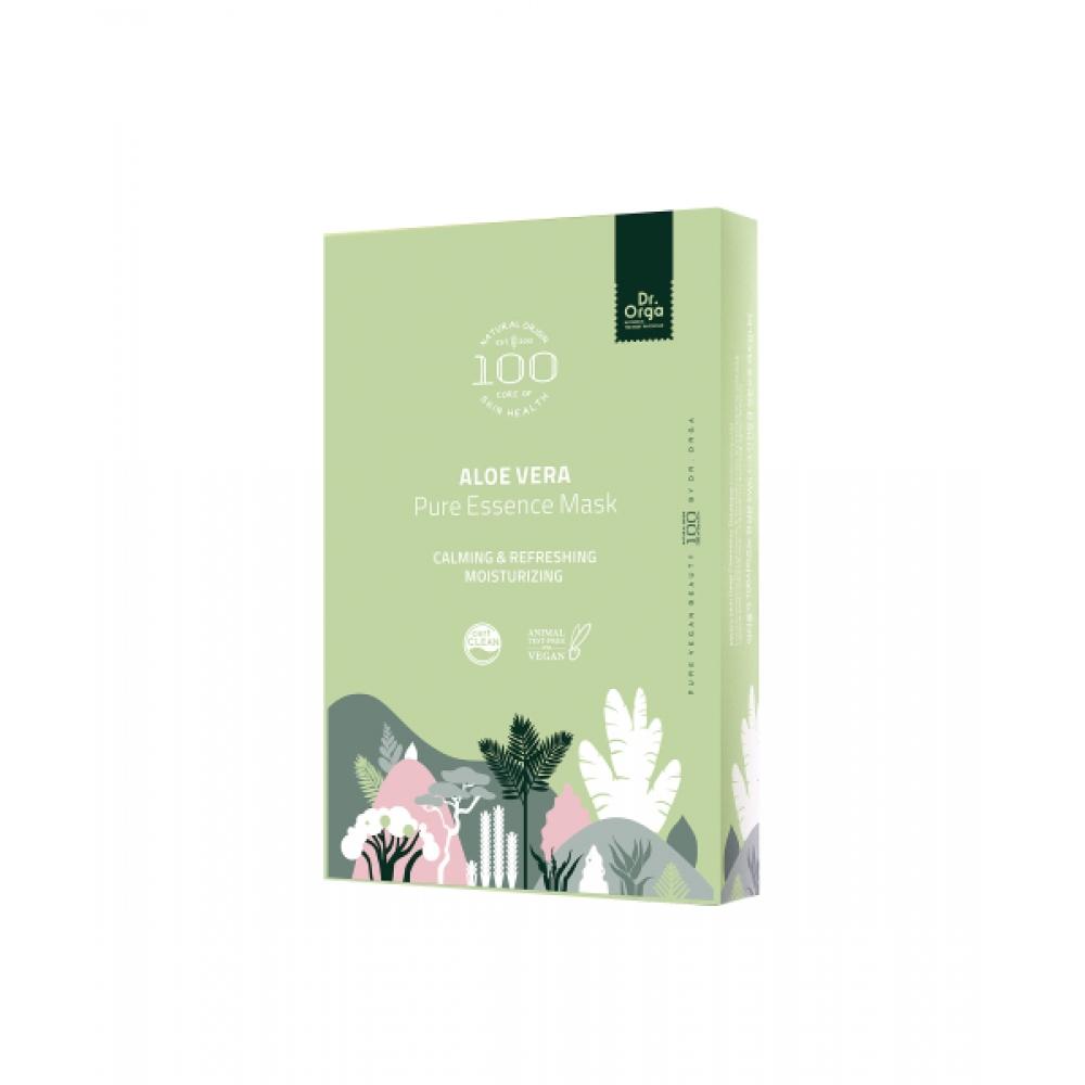 Dr.orga 100 Aloe Vera Reine Essenz Masken-Packung 1 Box 5 Blätter