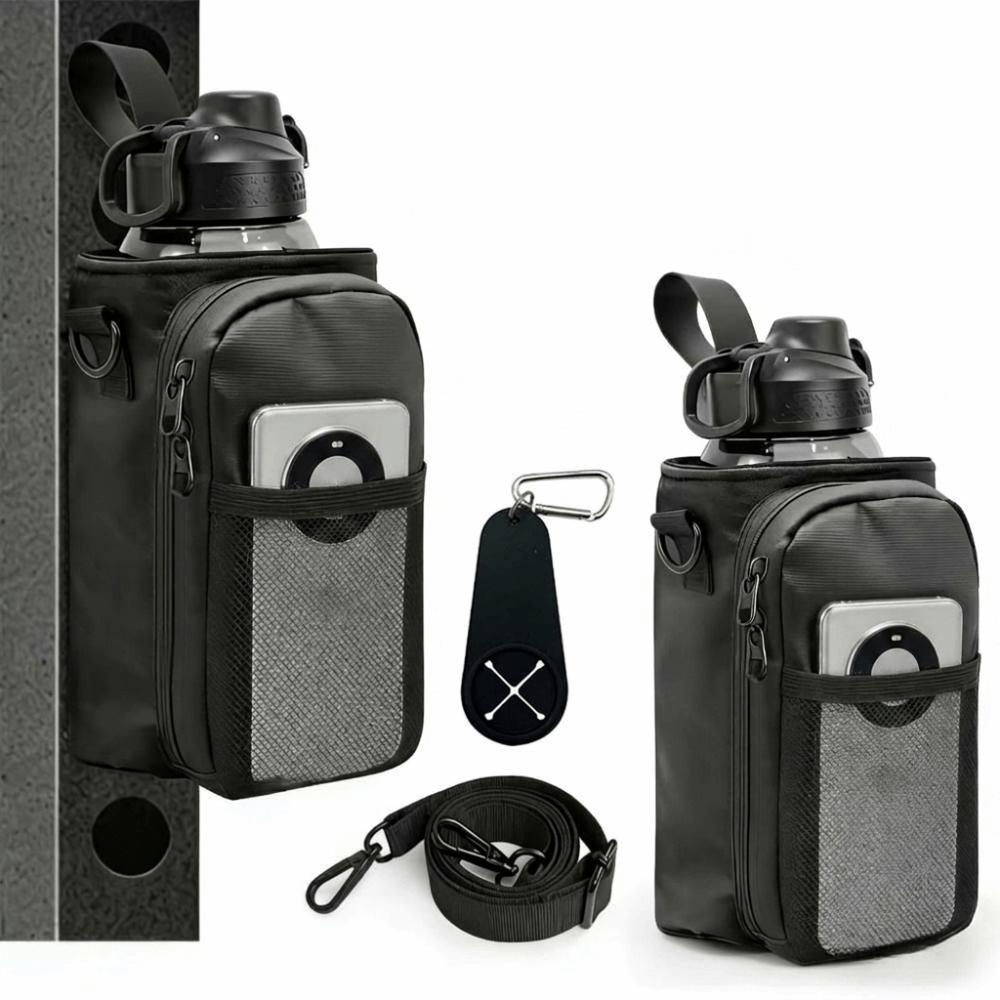 5 Neodymium Magnets Magnetic Water Bottle Bag with Phone Pockets Water Bottle Bags Workout