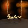 Atoztide Personalized Custom Name Necklaces Nameplate Pendant for Women Stainless Steel Link Chain Mother Kids Jewelry Gift