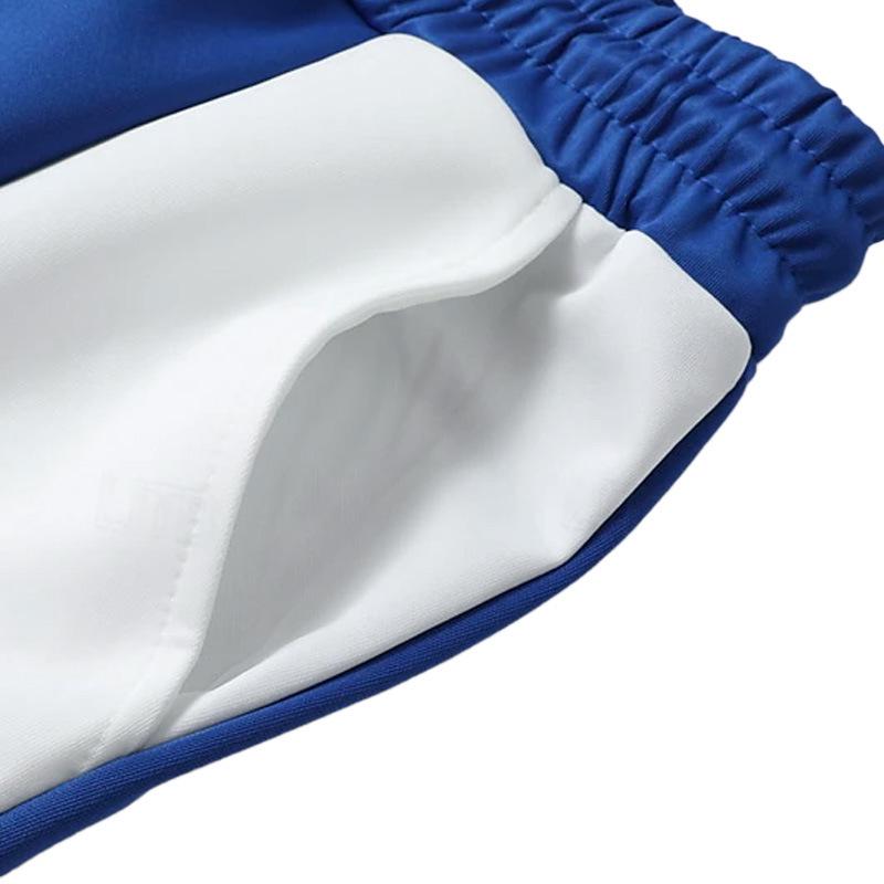 Men's Casual Quick-Dry Jogging Pants - Color Block, Loose Fit, Breathable Fabric with Drawstring Waist