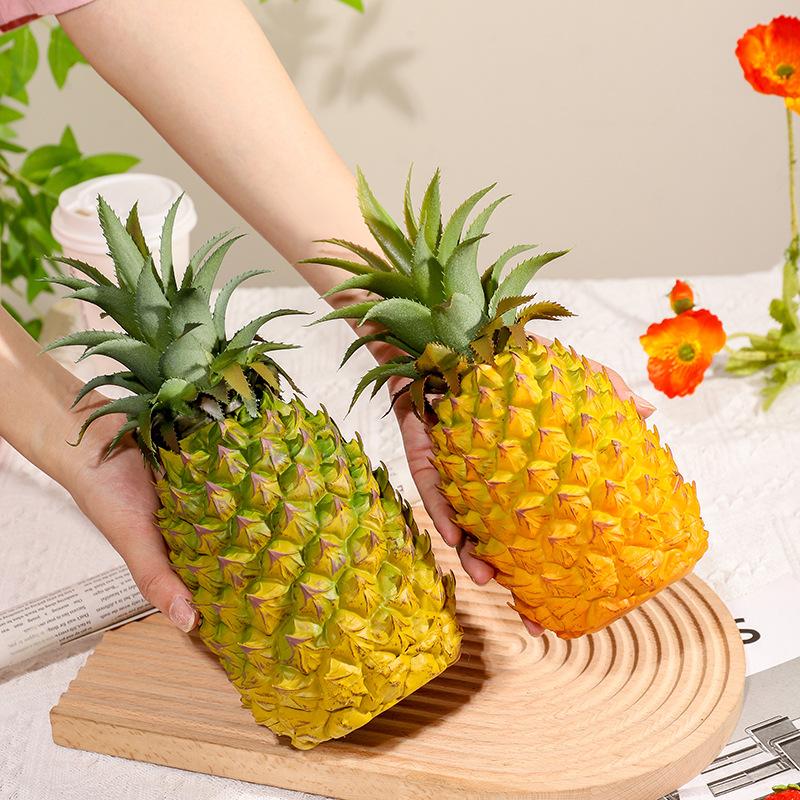 Artificial Pineapple For Party Dessert Fruit Shop Decoration PVC Fake Fruit Photography Props Festive Party Decor Ornaments