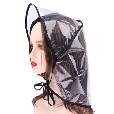 1 Stück Regenhut zum Schutz der Frisur, Kunststoffhaube für Frauen und Damen, transparent, damit Ihr Haar auch nach einem Regenschauer perfekt aussieht