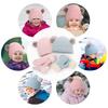 Children's Hat Scarf Gloves Three Piece Set Winter Thickened Warm Knitted Ear Protection Ball Cap Three Piece Set