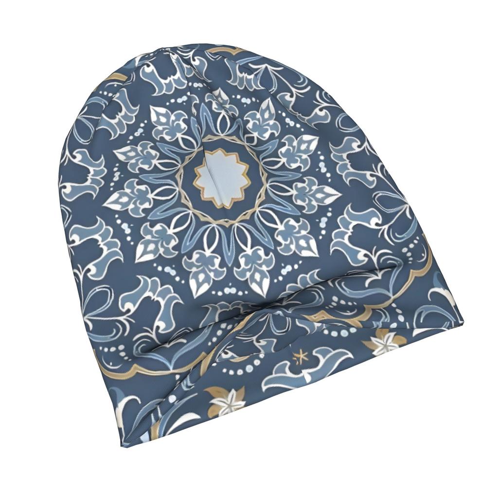 Arabic Blue Fashion Knit Hat for Adults, Adds a Stylish Finishing Touch to Everyday Outfits, Perfect for City Walks, Weekends, Or Casual Gatherings