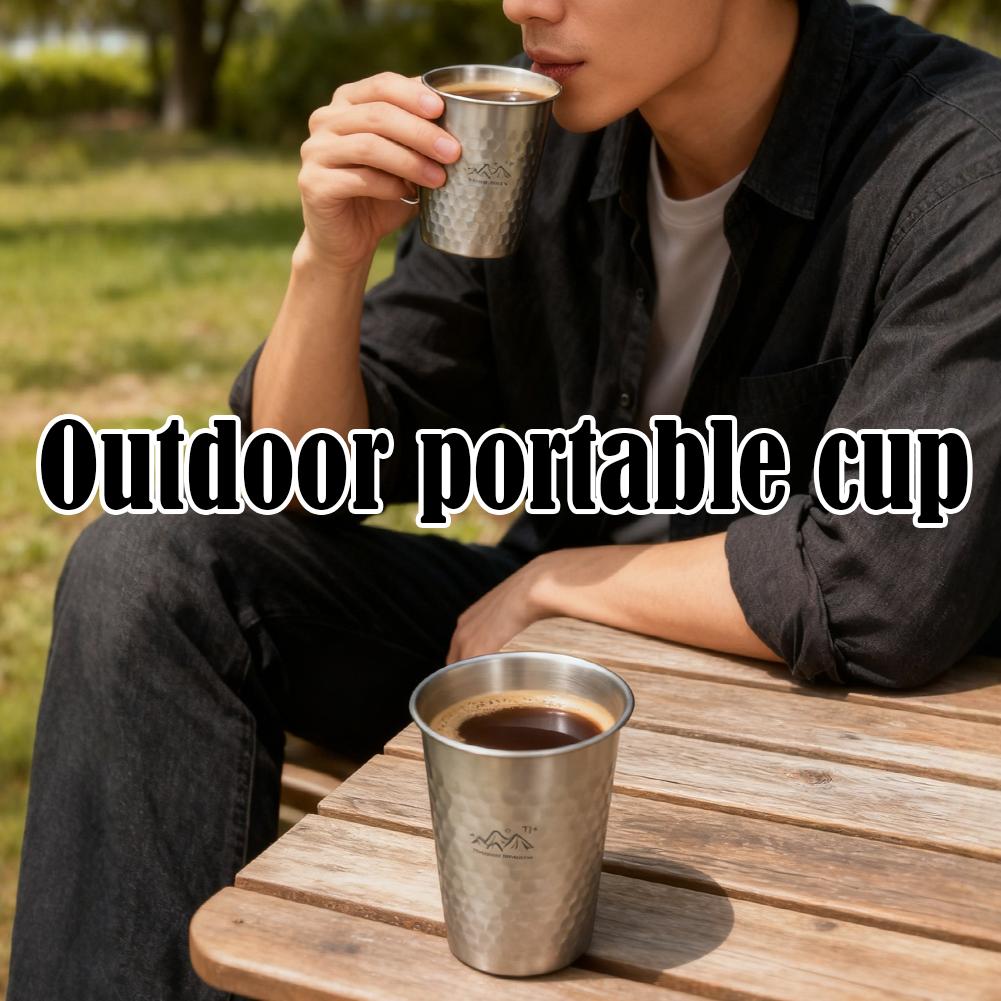 350-600ml Pure Titanium Drinking Cups Water Tumblers Ultra-Light Coffee Juicy Cups for Home Outdoor Camping Picnic Beer Cups