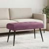 Button Tufted Bench Purple 80 x 40 x 46 cm Velvet