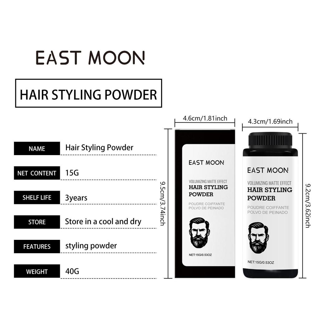 Men Hair Texture Powder Thickening Matte Hair Fiber Powders Long Lasting Styling Non Sticky Fluffy Styling Powder