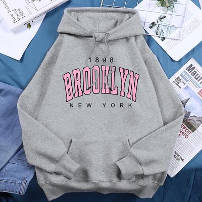 1898 Brooklyn New York Hoodies Жіночий дихаючий теплий флісовий одяг Базовий модний вільний спортивний костюм унісекс з капюшоном Oversize Tide