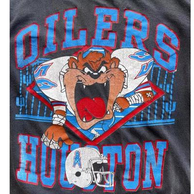 90er Houston Oilers NFL Football schwarz vtg Herren Damen S-5XL Unisex T-Shirt