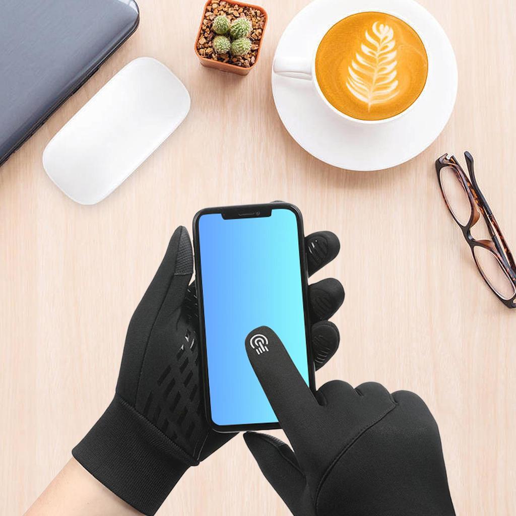 USB Touch Screen Gloves Heated Motorcycle Gloves Anti-Slip Glove Windproof Cycling Mittens Electric Heating Gloves Sports Outdoo