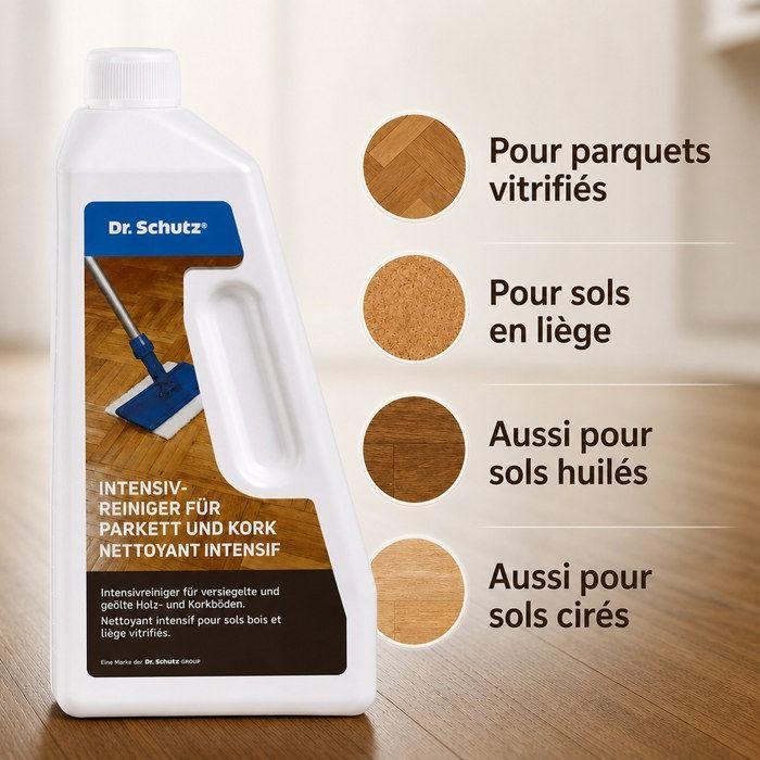 Nettoyant parquet, nettoyant liège, nettoyant parquet intensif, 750ml