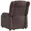 Recliner Chair with Lift Assist Brown Faux Leather