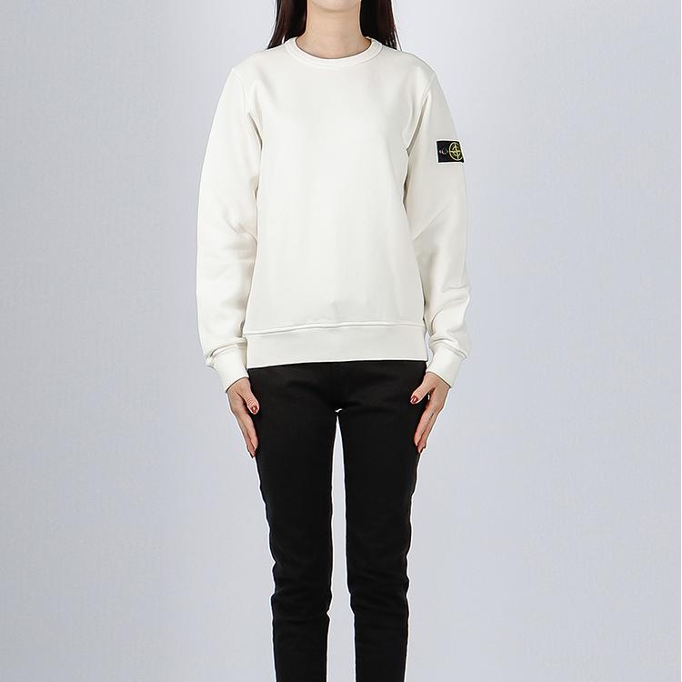 STONE ISLAND Kids Ss23 Solid Color Round Neck Long Sleeve Sweatshirt Kids Sweatshirt White 781661340-V0001