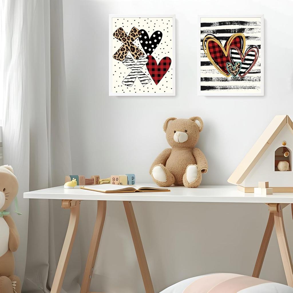 LARTSFRO Coquette Valentines Day Decorations Wall Art Prints, Love be Mine Poster for Room Aesthetic Prints for Living Room Bedroom, Coquette Gifts