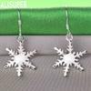 Stříbrný přívěsek 925 Sněhová vločka Piercing Náušnice Módní kouzlo Svatební šperky