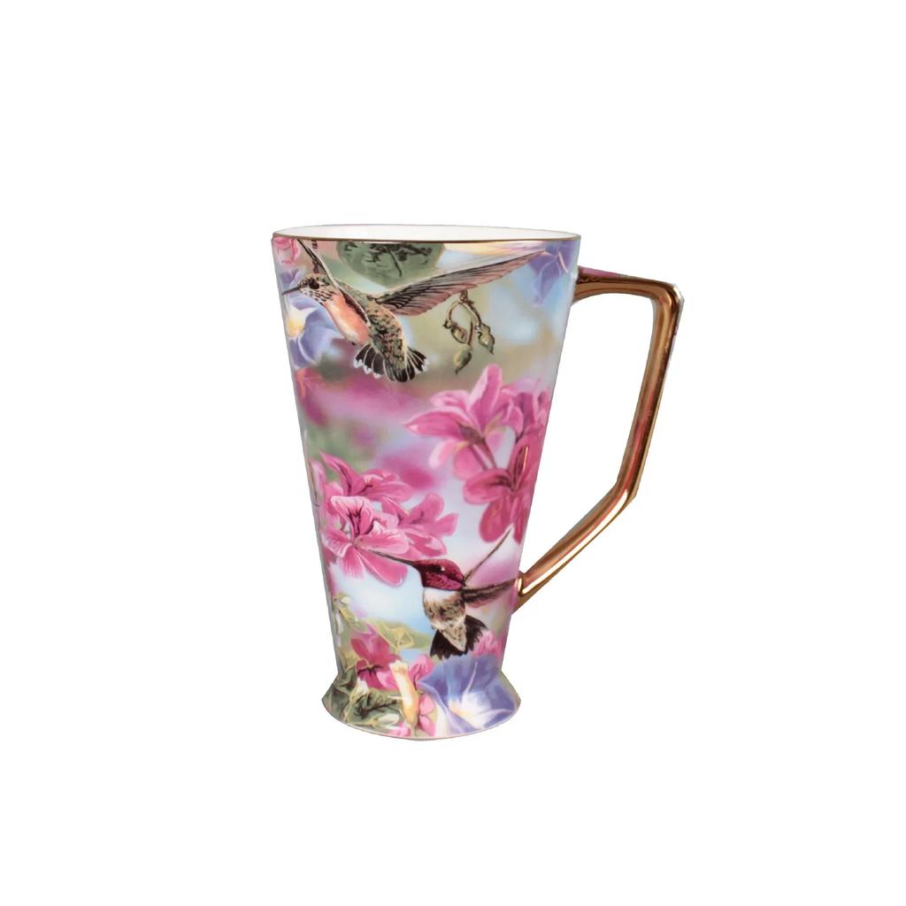 Taza de café de porcelana china, juego de regalo de gran capacidad, taza de café, platillo, tazas de cerámica, taza de agua, tazas altas