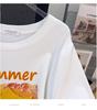 Plus Size Slimming Mid-Length Short-Sleeve T-Shirt (200/300/350 Jin) for Women