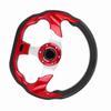 320mm das Neueste Kohlefaser Rennlenkrad Modifikation Mini Drifting Lenkrad  (rot)