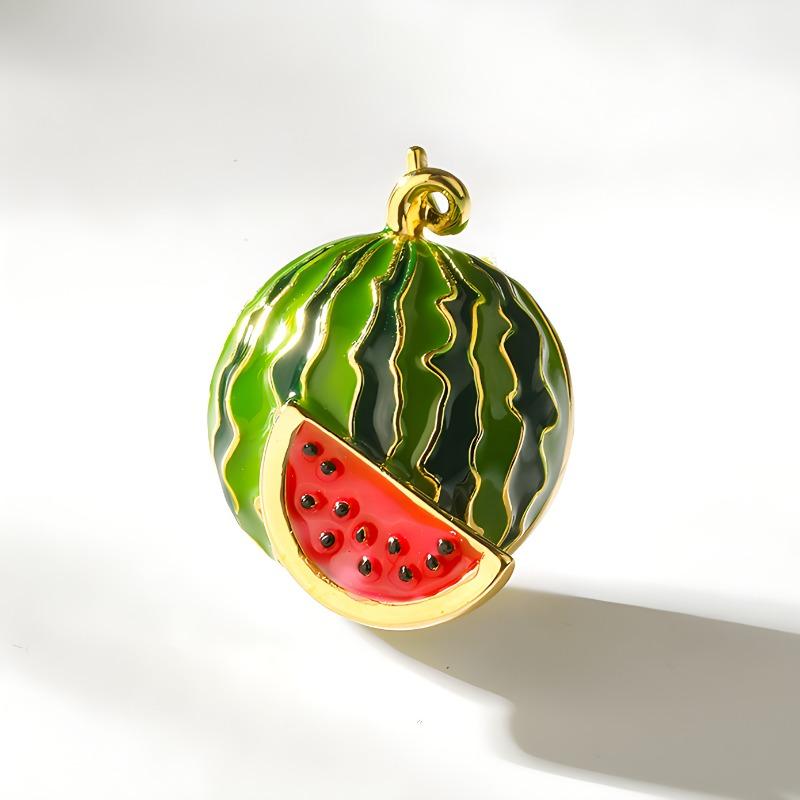 Enamel Small Watermelon Brooch, Cute Fruit Pin for Girls, Secure Clothes To Prevent Exposure, Clasp The Neckline and Corsage