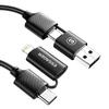 ESSAGER 65W PD Fast Charging 4-in-1 Data Cable for Computer and Mobile