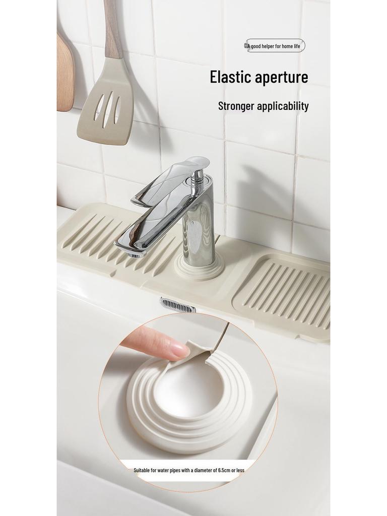 Silikon-Spritzschutzmatte für Wasserhähne - Wasserdichte, Verdickte Abtropfmatte für Küche & Bad
