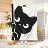 Cute stuff CATs Throw Lightweight 240g Flannel Blanket Soft Skin-friendly for Summer Cooling
