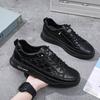 Fashion 2024 Men Sneakers Shoes Fashion Brand Classic Lace-Up Casual Loafers Pu Leather Shoes Black Breathable Business Men Shoes 39-44