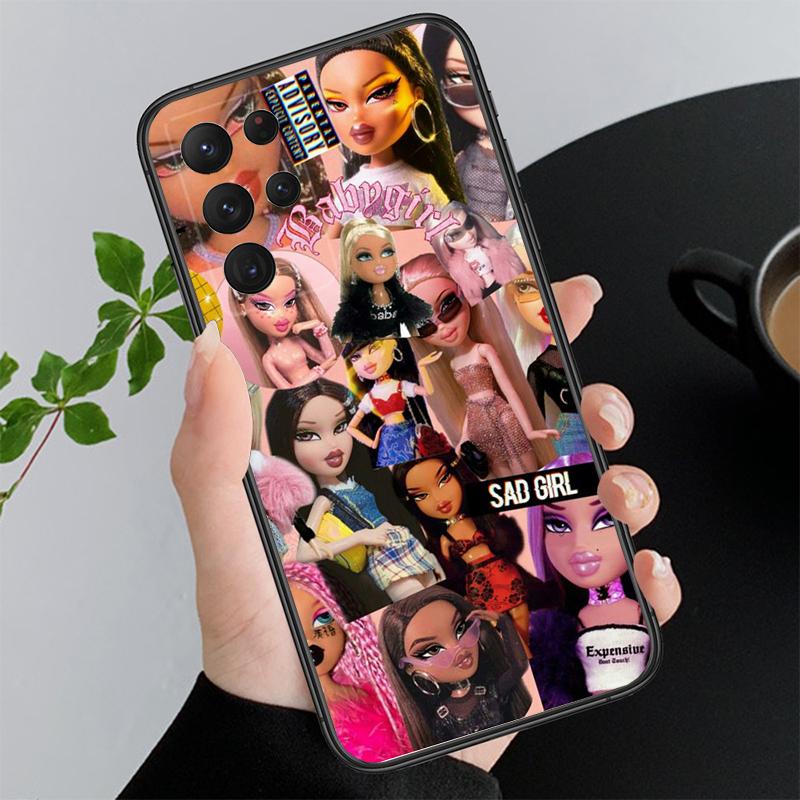 Cute Bratz Doll Phone Case for Samsung Galaxy A55 A15 A54 A52 A33 A34 A35 A25 A05s A05 A22 A24 M34 M54 M23 M14