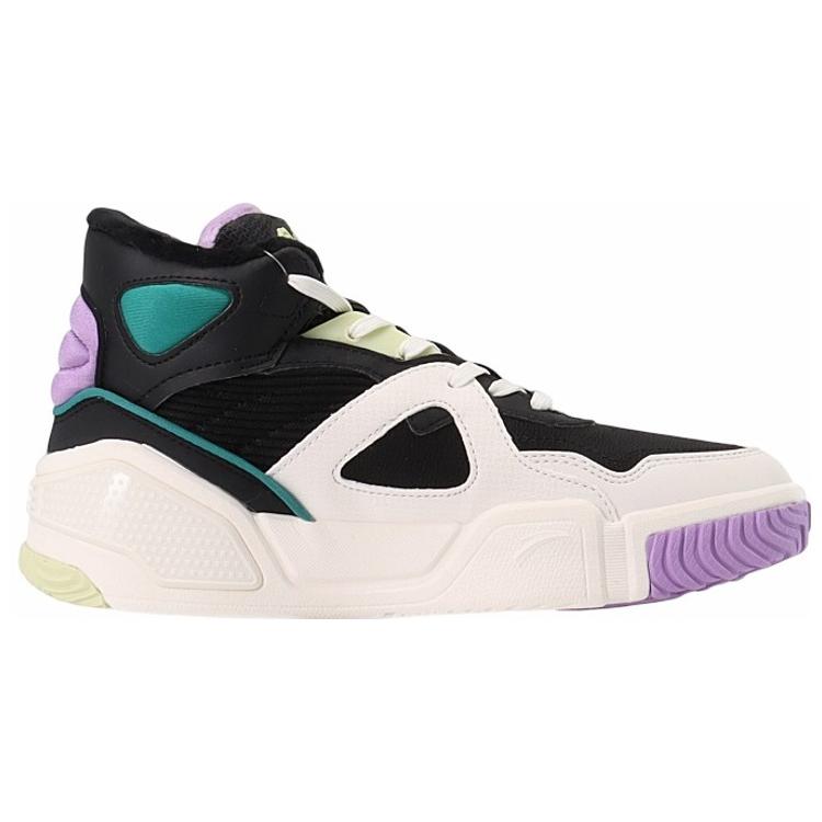 Anta Skateboard Shoes Women's High Top White/Black/Purple 122148902-2