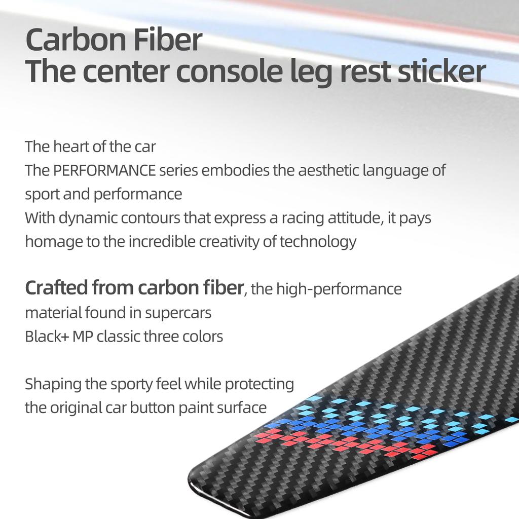 For BMW X3 G45 G48 2025 2026 Real Carbon Fiber Center Console Side Knee Leg Panel Trim Sticker Car Interior Decor Accessories OX6
