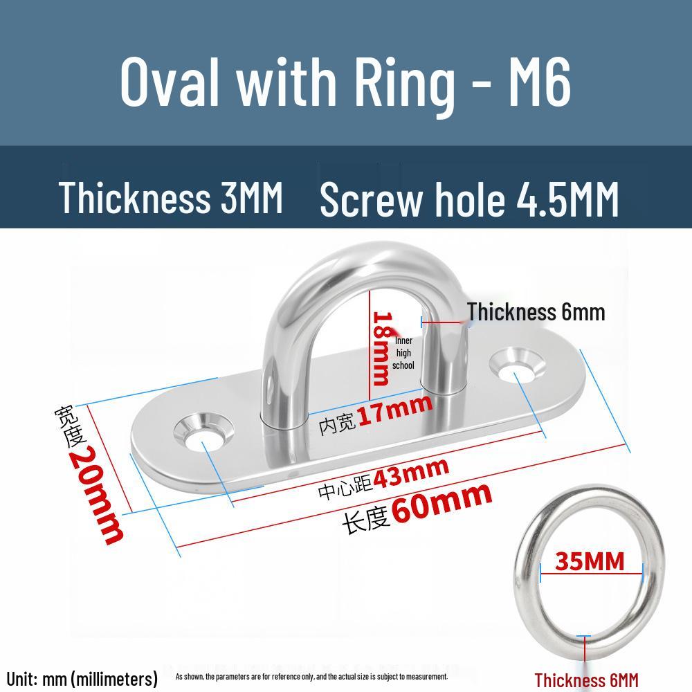 304 Stainless Steel U-Shaped Ceiling Fan Hook/Sandbag Hook/Lamp Hook/Yacht Hook/Lifting Hook with Hanging Ring