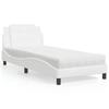 VidaXL Bed with Mattress, Upholstered Bed with Headboard Cushion, Single Bed, Adult Bed, Bedroom Furniture 3208839