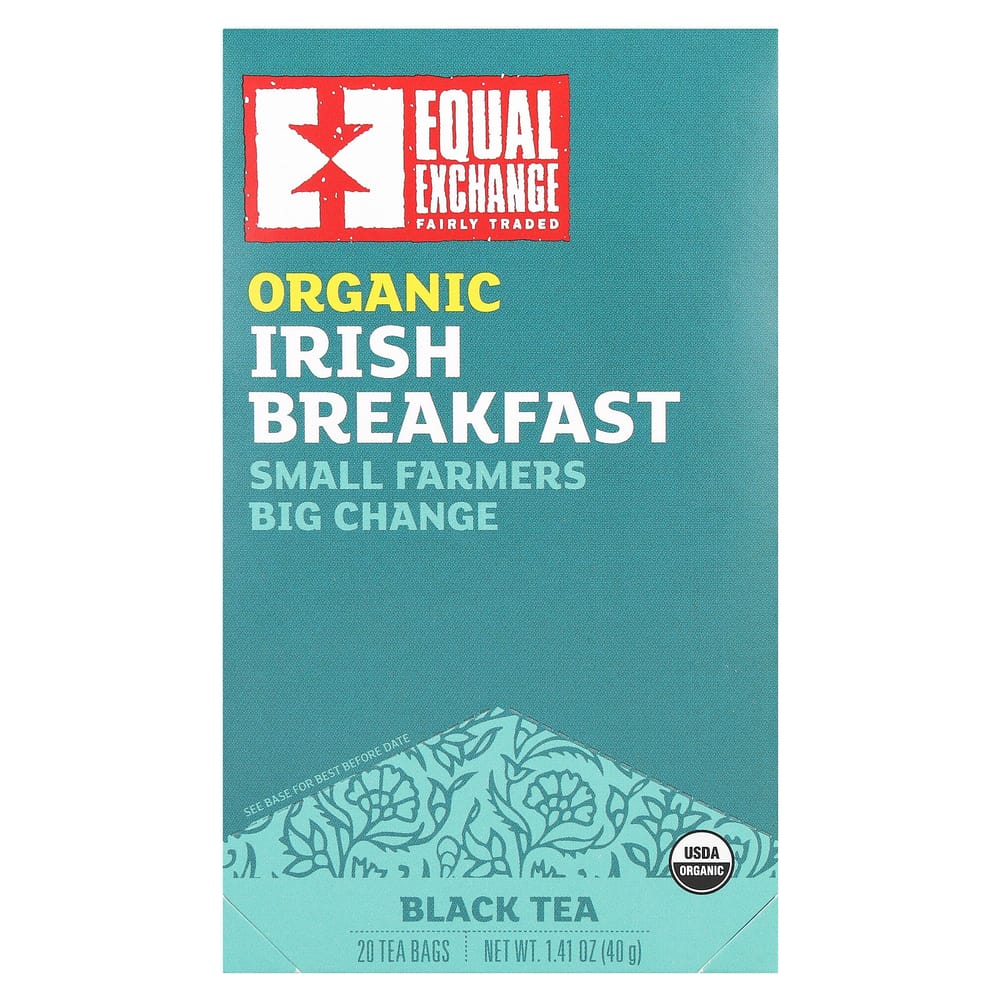 Equal Exchange Irish Breakfast Black Tea, 20 Tea Bags, 40g (1.41oz)