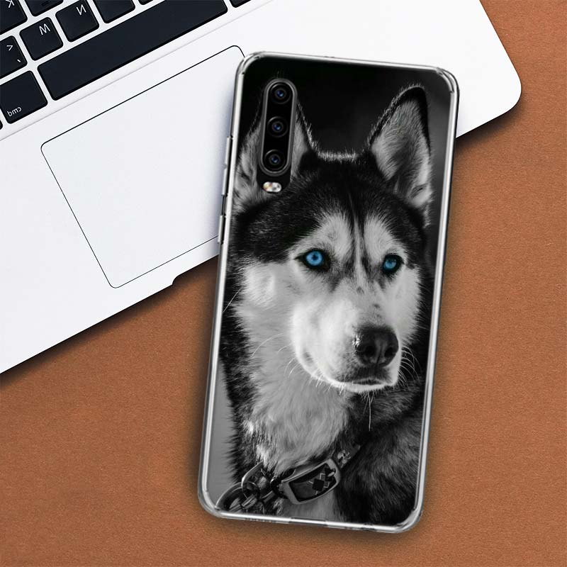 Siberian Husky Dog Cover Phone Case For Huawei P30 P20 P10 P40 P50 Pro Mate 20 40 30 10 Lite Popular Fundas Art Gift Coque