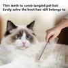 Stainless Steel Pet Dematting Comb for Dogs And Cats - Gently Removes Loose Undercoat Flea Tangles And Knots - Pet Grooming Tool