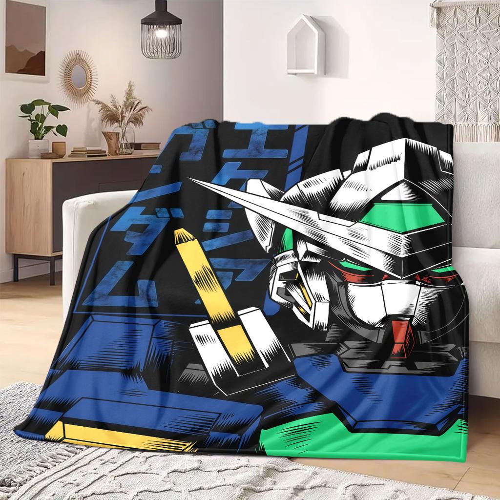 Mobilize Gundam Wing Print Blanket Warm Comfortable Flannel Blanket Suitable for Bedrooms,Sofas,Beds,Chairs,Picnics,Travel