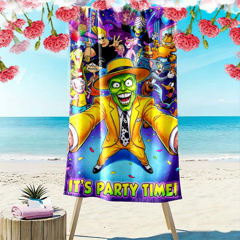 The mask Print Beach Towel, Large Soft Quick Dry Towel for Beach Camping Swimming