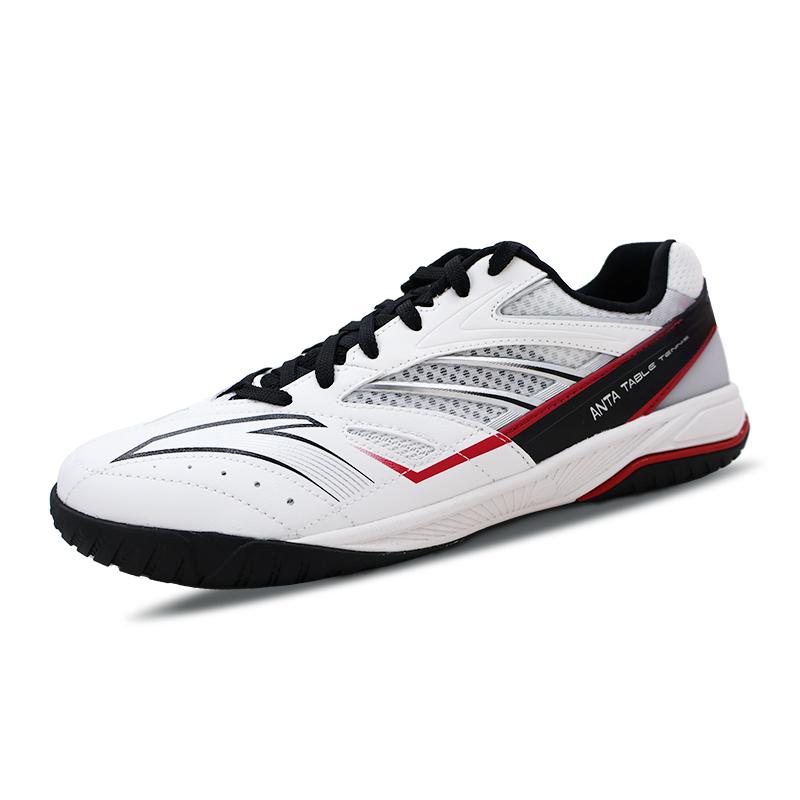 Anta Table Tennis Shoes Non-Slip Durable Low-Top Training Shoes Men sneaker Paper-White Black 412510961-4
