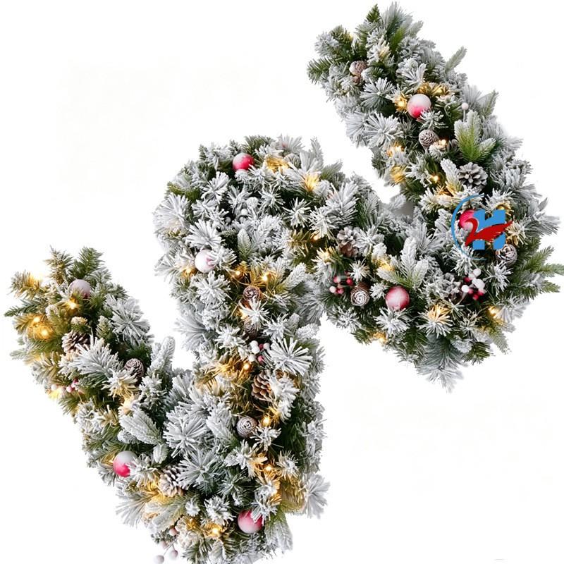 Christmas Wreath Hanging Decor PVC Artificial Berry Vine Garland Door Wall Hotel Mall Holiday Decoration