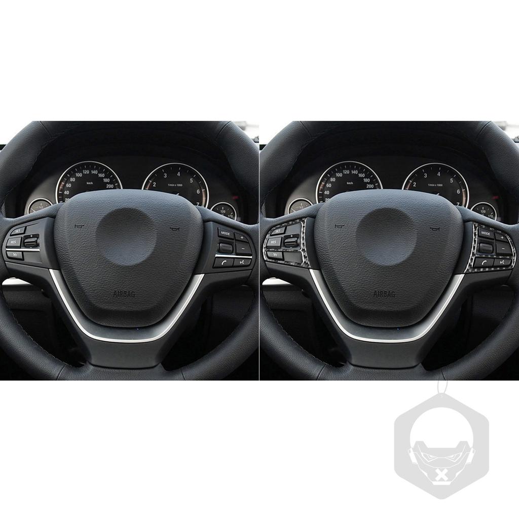Für BMW X3 F25 2011-2017 X4 F26 14-17 Carbon Fiber Lenkrad Panel Taste Dekorative Streifen Auto innen Dekoration