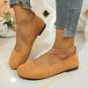 Fashion Sweet Suede Cross Strap Slip On Ballet Flats Women 2025 Summer Round Toe Flat Heels Shoes Size 43 Fashion Solid Mary Jane Shoes