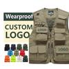 JYN Back Detachable Outdoor Mountain Climbing Utility Working Vest Mesh Photographer Fishing Multi Pocket Vest Men