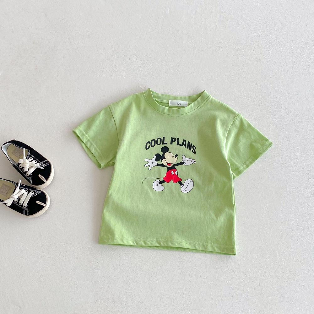 Children's Short Sleeve White Blue Greent-shirt Boys' Summer Baby Clothes Kids Boy Tops Toddler Casual Tee Shirts