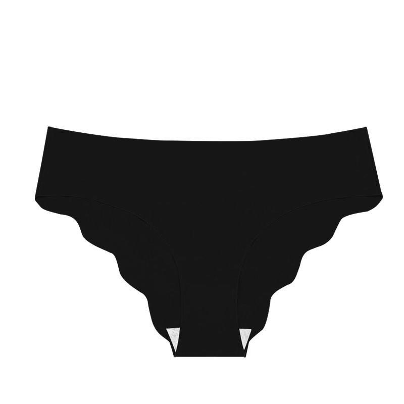 Ice Silk Women's Cloud Lotus Leaf Edge Seamless Underwear One Piece Breathable Pure Cotton Crotch Underwear Women's Summer