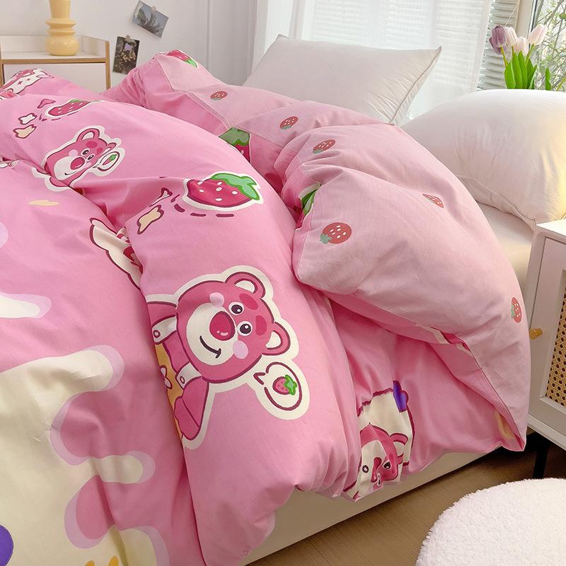 Cotton Quilt Cover Plus Size Double Comfortable Quilt Cover Cartoon Single Quilt Cover Bedding