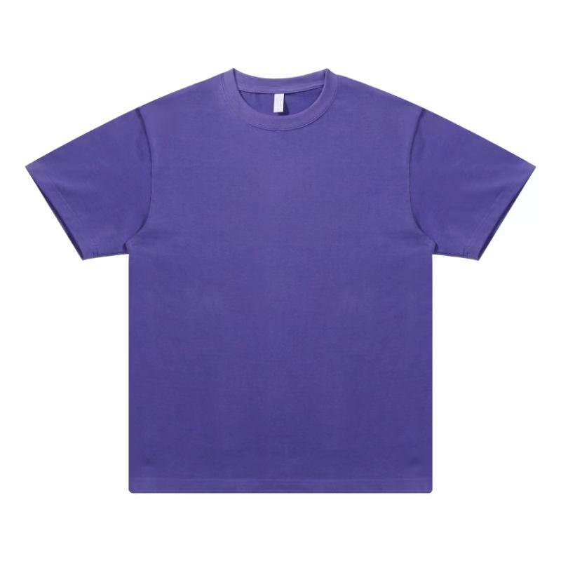 Unisex Oversized Round Neck Summer T-Shirt - Heavyweight, Short-Sleeved, Drop Shoulder Style, All-Match Fashion Top