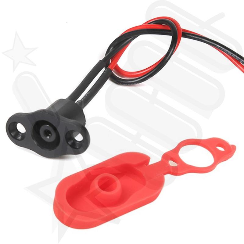 Electric Scooter Charging Port+Cable Plug Cover Electric Plastic Charger Power Lightweight Element Decoration for M365