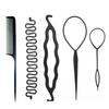 5Pcs Women Pull Hair Hook Needle Stick Fishtail Coil Comb Hairstyling Tools