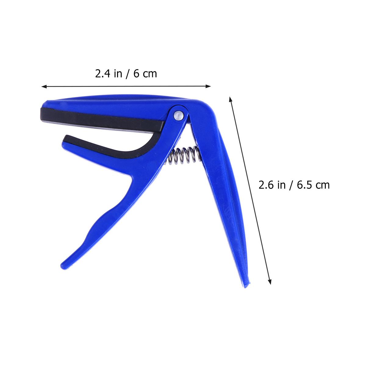 

Adjustable Ukulele Capo Blue Zinc Alloy Made Capo for Acoustic Electric Classical Guitar Secure Grip No Scratch Silicone Padding синій
